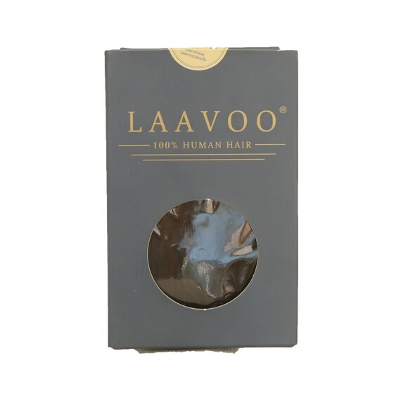 LAAVOO 100% Human Hair Ponytail Extension 14" inch Dark Brown #2 70g Straight B9 - Picture 1 of 5